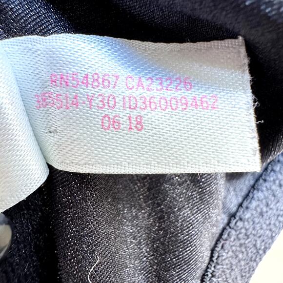 Pink Victoria Secret Date Push Up Bra Lace Racerback Underwired Floral Black 32C - Picture 7 of 8